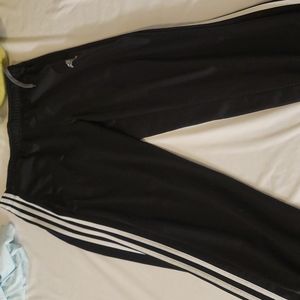 addidas athletic pants,black and white